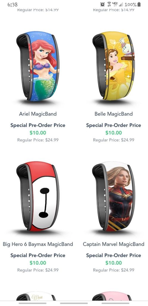 You can upgrade to a MagicBand featuring your favorite Disney character. 